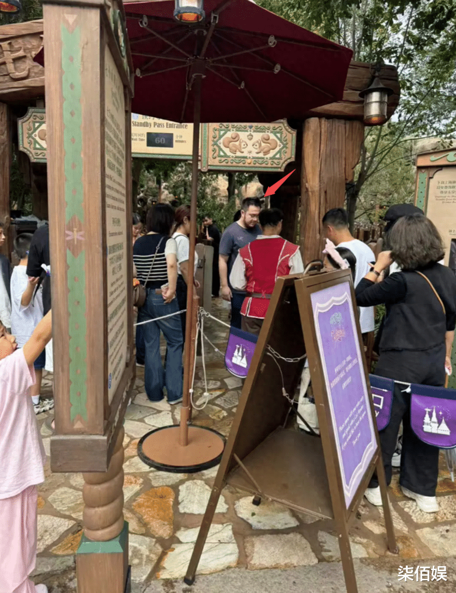 宋丹丹一家逛迪士尼，儿子儿媳穿着朴素自己带娃，俩孙子长相喜人