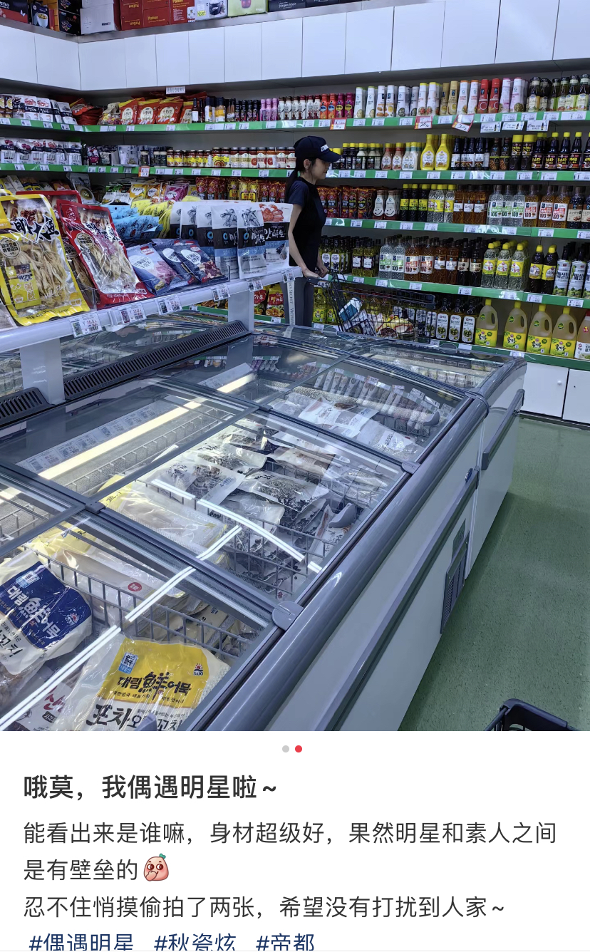 秋瓷炫带儿子逛韩国超市,母子俩互夸中文,6岁大海贴心懂事