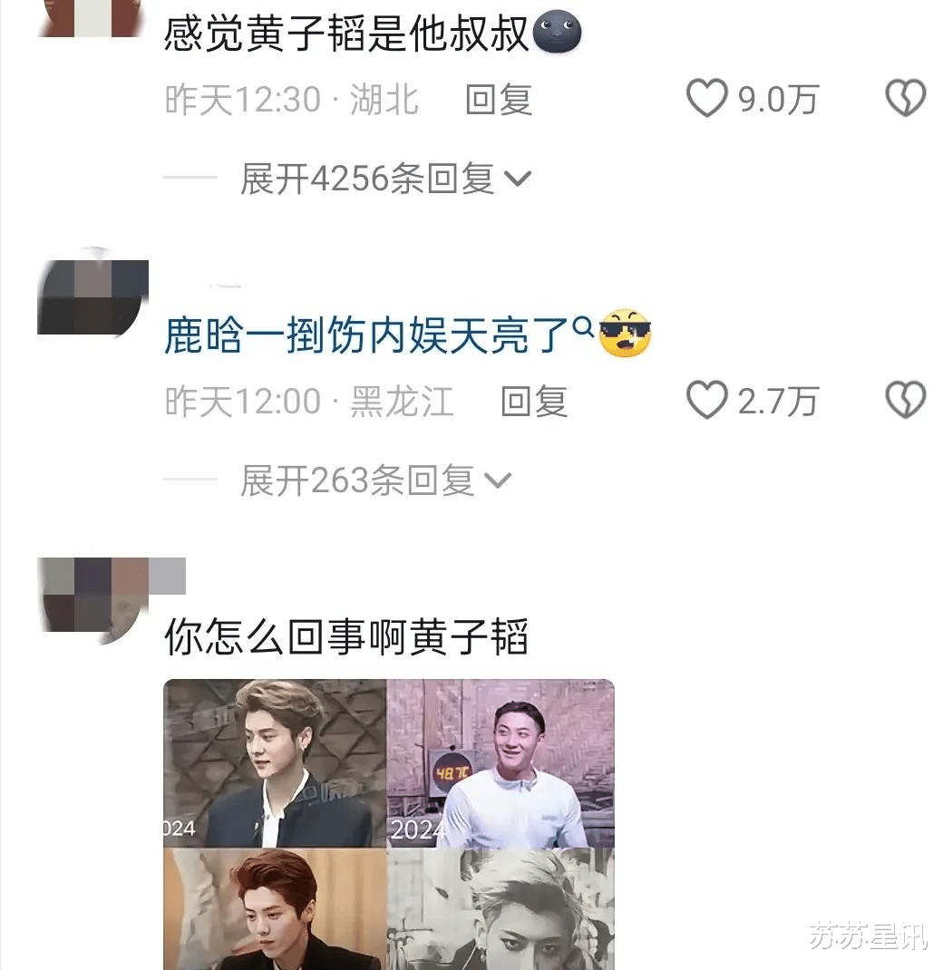 34岁鹿晗音乐节帅翻全网,31岁黄子韬却发福成大叔,网友:差辈了
