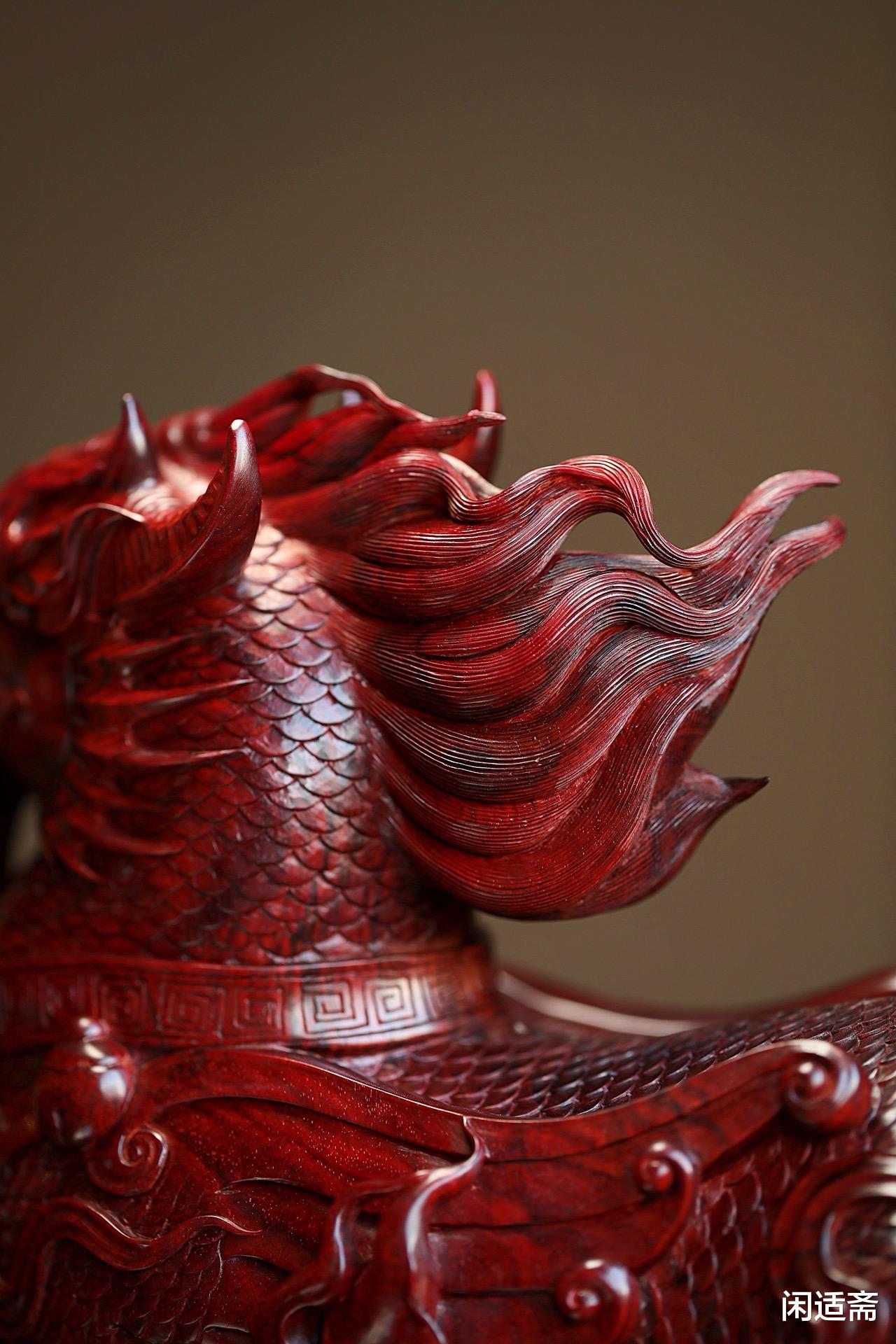 斋堂清赏，紫檀木雕精品，麒麟瑞兽