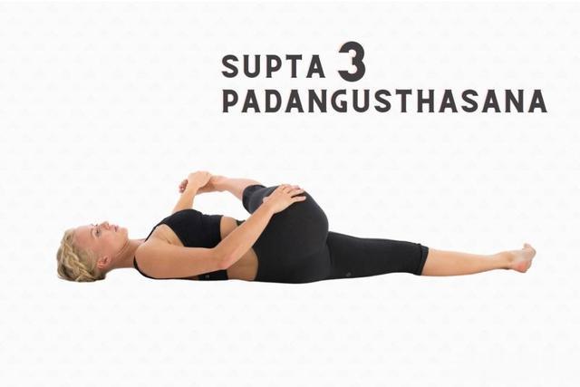 瑜伽变体练习：手拿脚趾的1-2-3最常用的变体 进一步打开髋关节