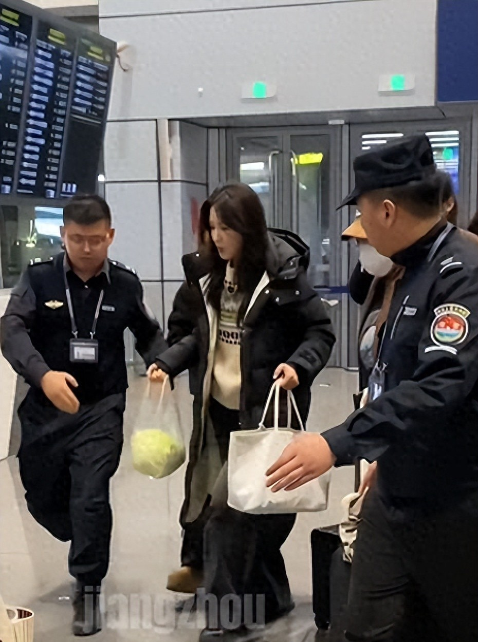 曾黎48岁机场遭遇：手提大白菜被围堵，怼脸拍照颜值依旧在线