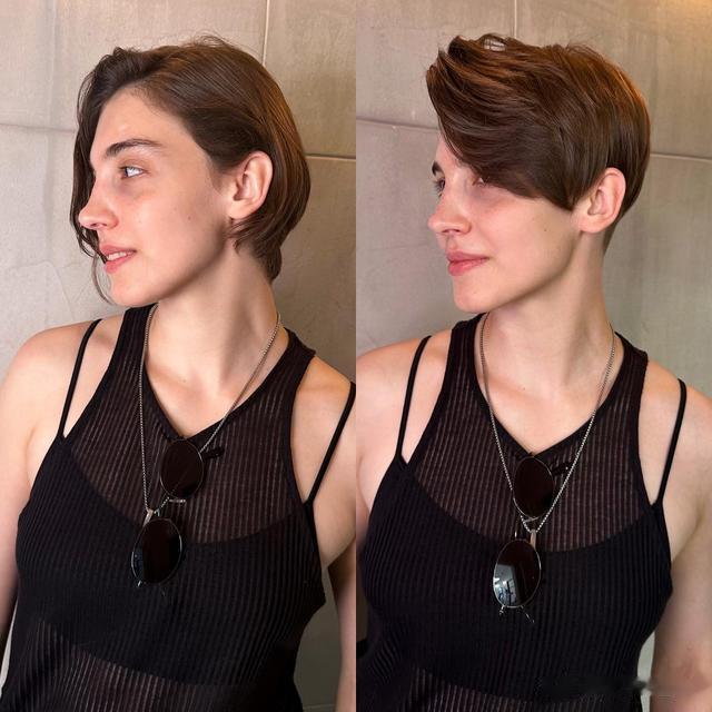 换发型大变样,长发剪短,短发剪更短,堪比整容