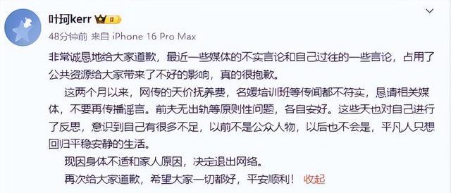 杨颖:我那“糊涂”的前夫,与网红叶柯恋爱后,连事业都栽了跟头