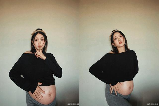 包文婧晒6个月孕肚！又大又圆本人一点没胖，颜值回春皮肤状态好