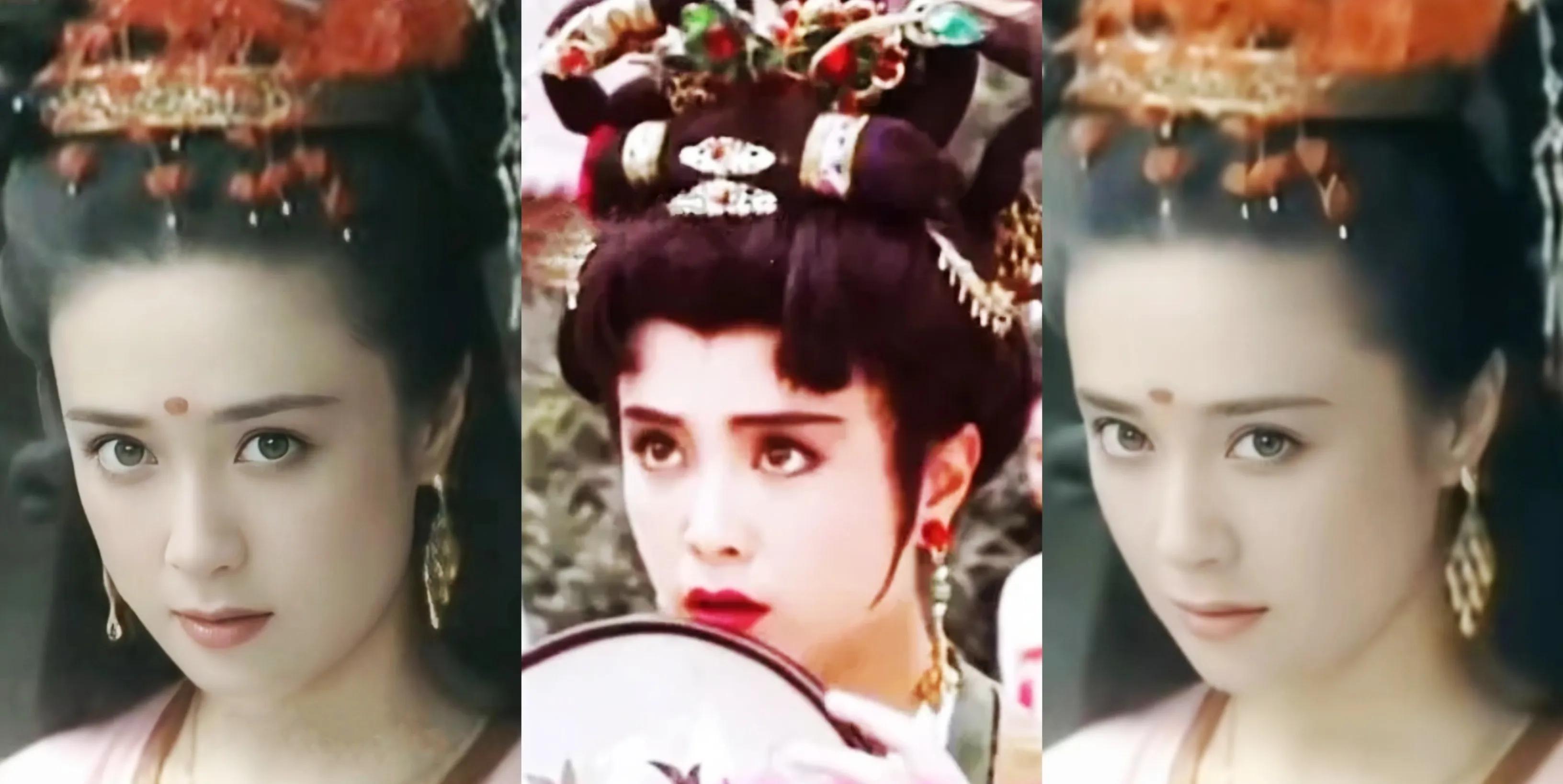 赵雅芝和傅艺伟都很美, 单看古装发型, 还是当年香港的发型师更厉害