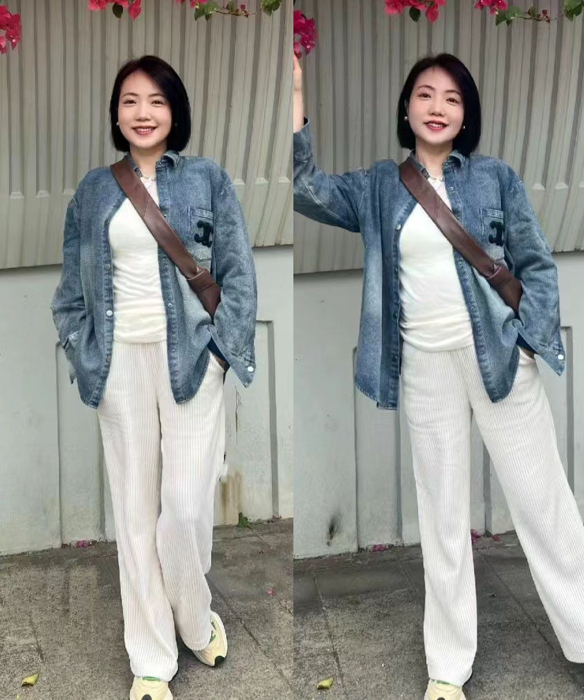 到了不惑之年的气质女士，春季都喜欢这么穿，优雅成熟显气质