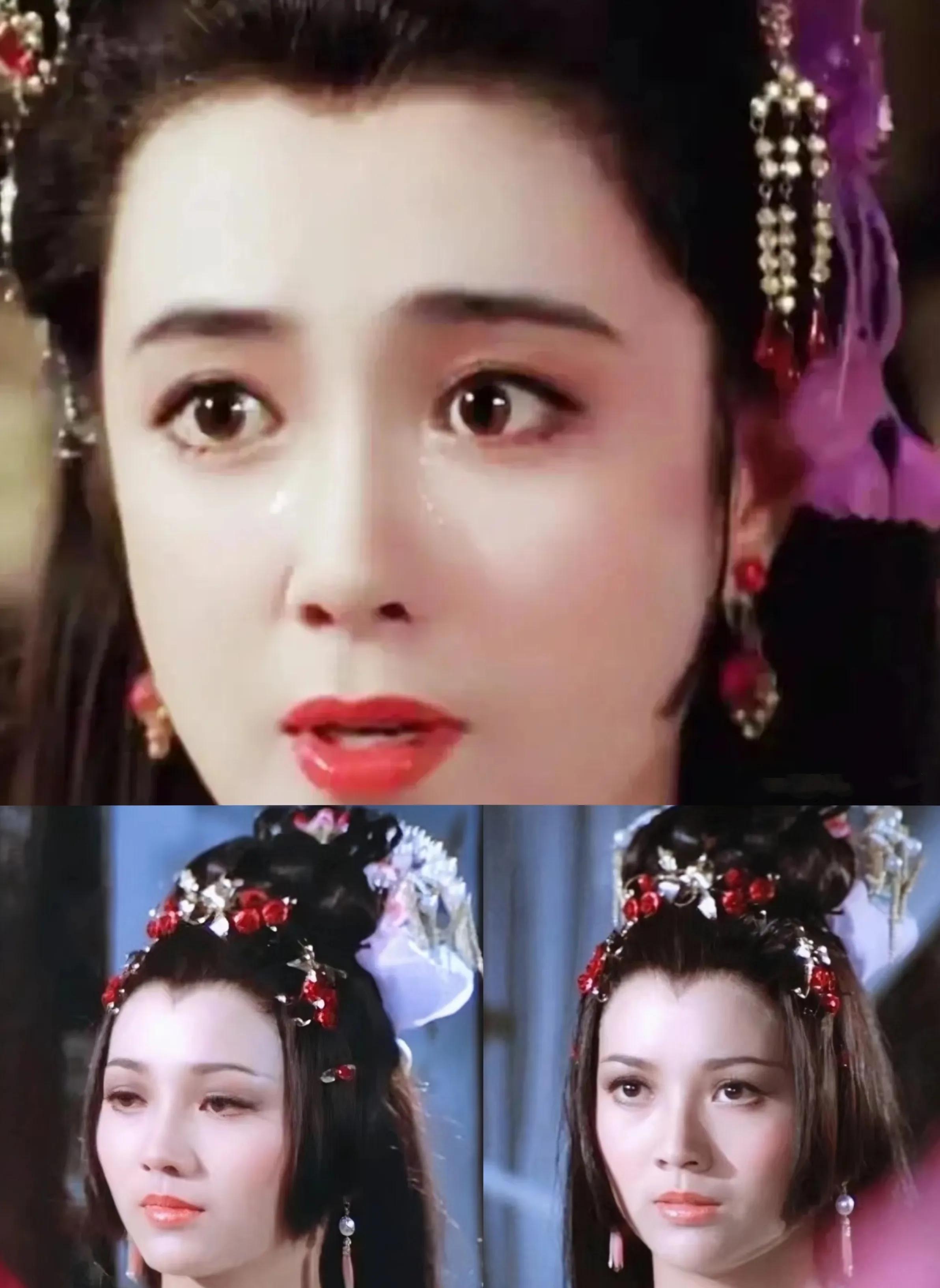 赵雅芝和傅艺伟都很美, 单看古装发型, 还是当年香港的发型师更厉害