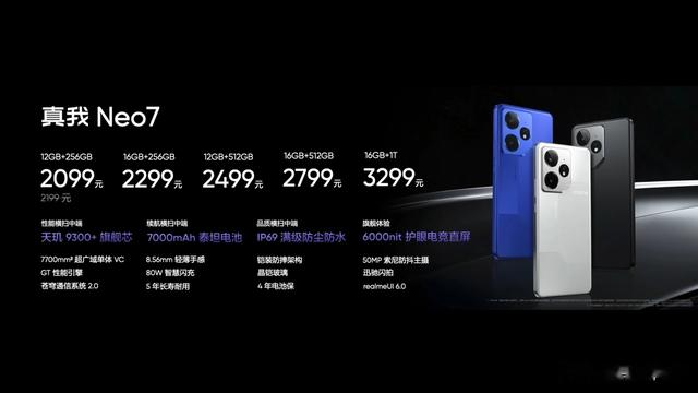 真我Neo7发布，2099元起售！极致性价比方面完全吊打红米K80