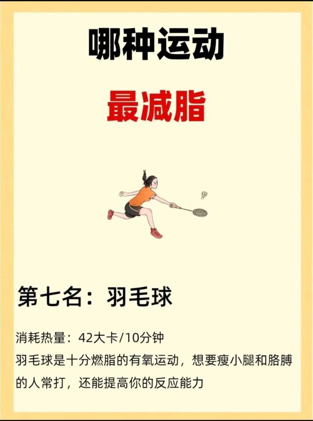 哪种运动最减脂？