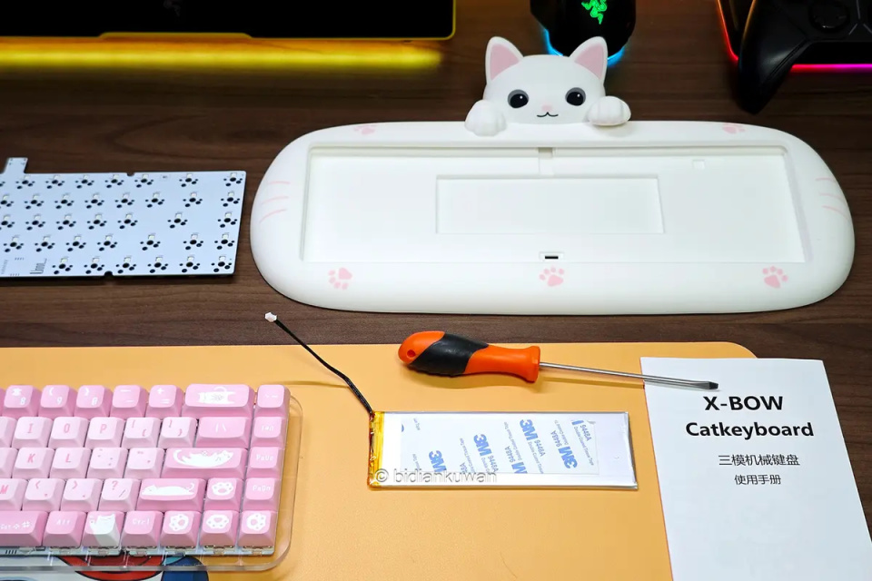 键盘坏了别发愁，可轻松拆卸的X-Bows猫咪键盘，换块PCB满血复活
