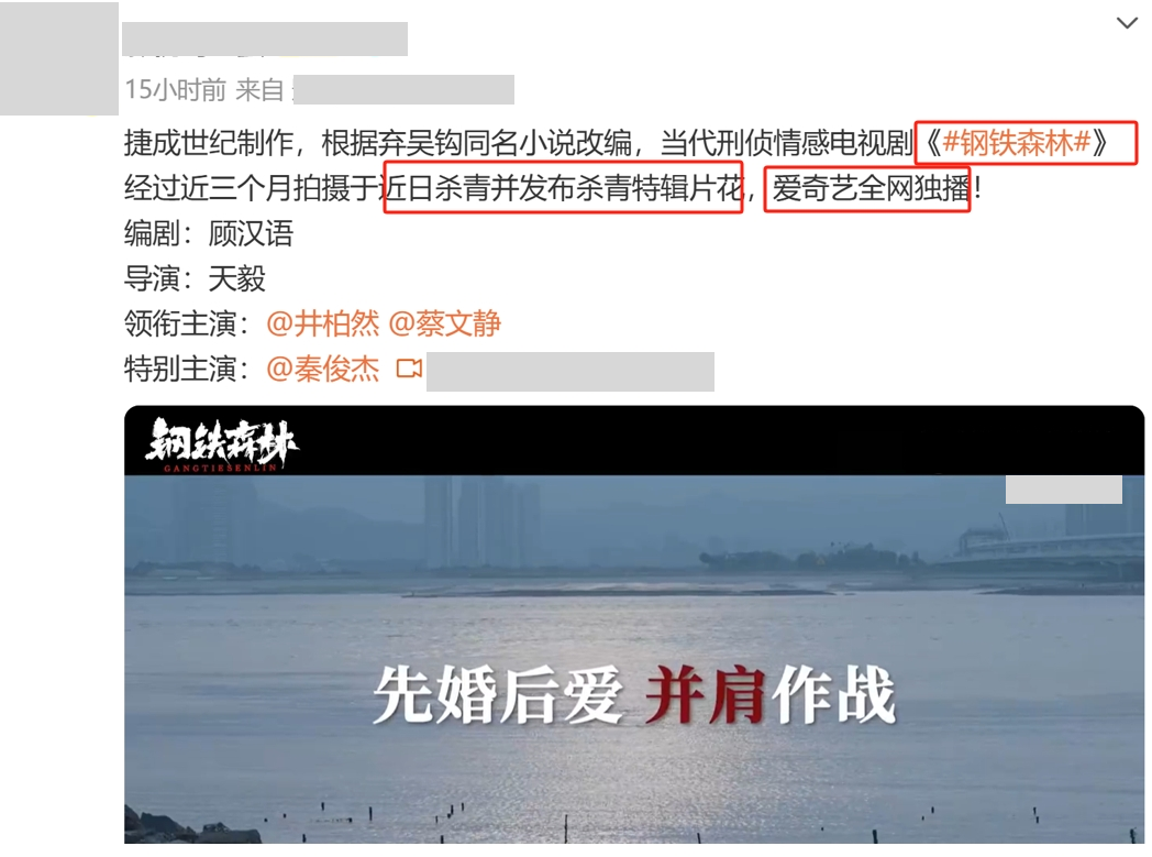 终于来了!26集公安剧杀来了,井柏然蔡文静等实力派飙戏,该爆了