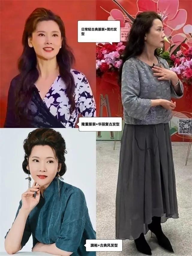 61岁自然老去的何赛飞:头发烫卷、衣服穿花,越老反而越优雅