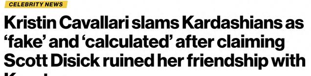 克莉丝汀抨击卡戴珊家族“虚伪做作”，揭露与科勒断交内幕