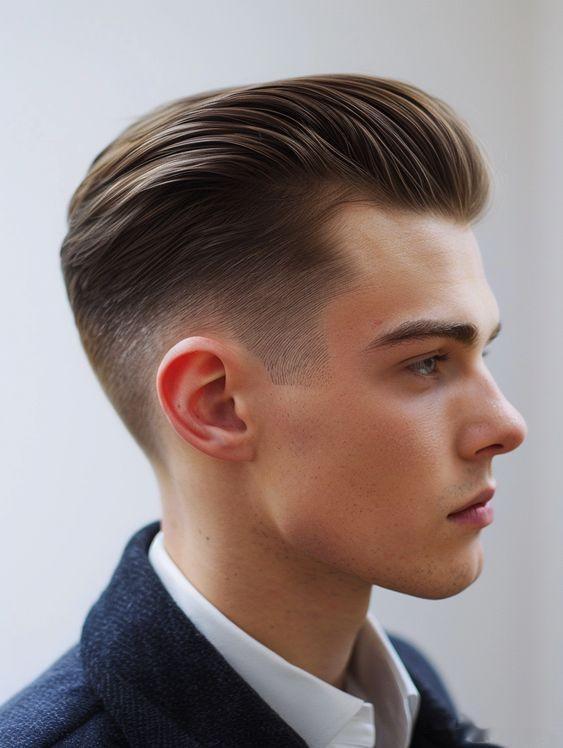 男人的时尚蜕变:两侧铲短背头