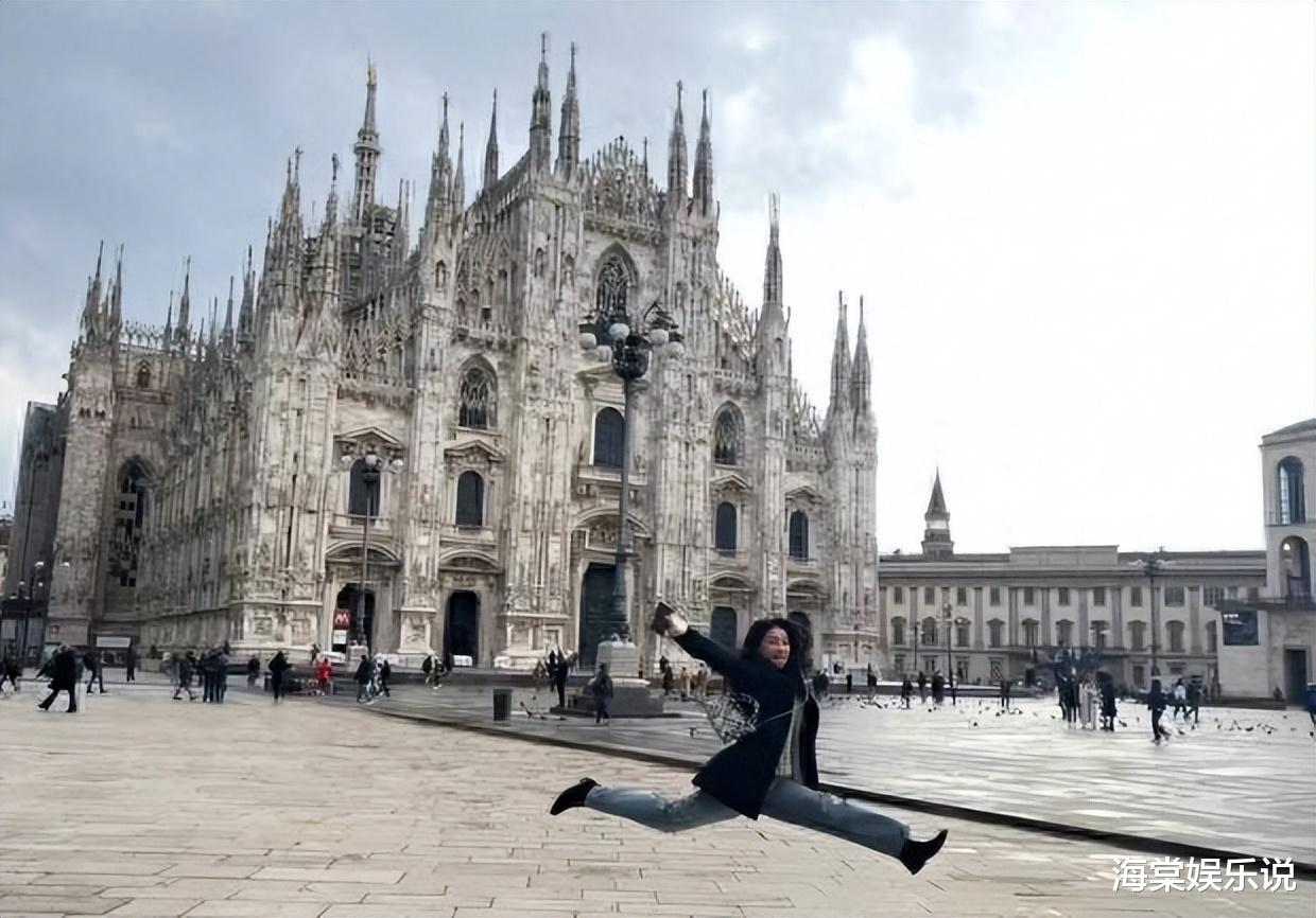 郭晶晶去米兰如精灵少女超A!老公视角下美照太飒:大劈叉太美了