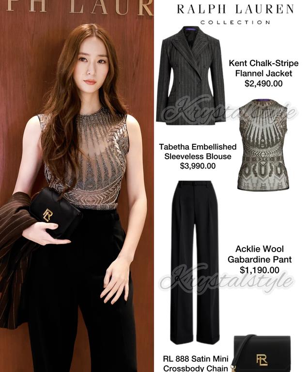 上海这夜，郑秀晶穿薄纱上衣秀身材，被郭晶晶用“奶奶毛衣”艳压