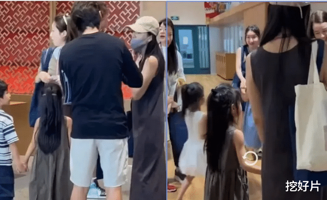 44岁高圆圆近照：参加女儿开学典礼，在一众素人中「一眼认出」