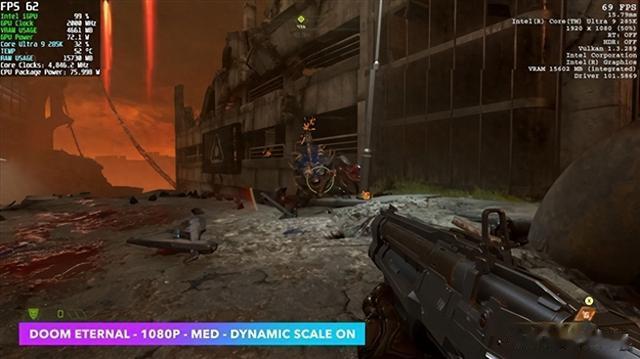 Intel酷睿Ultra 200S核顯游戲?qū)崪y！性能媲美GTX 1050 Ti