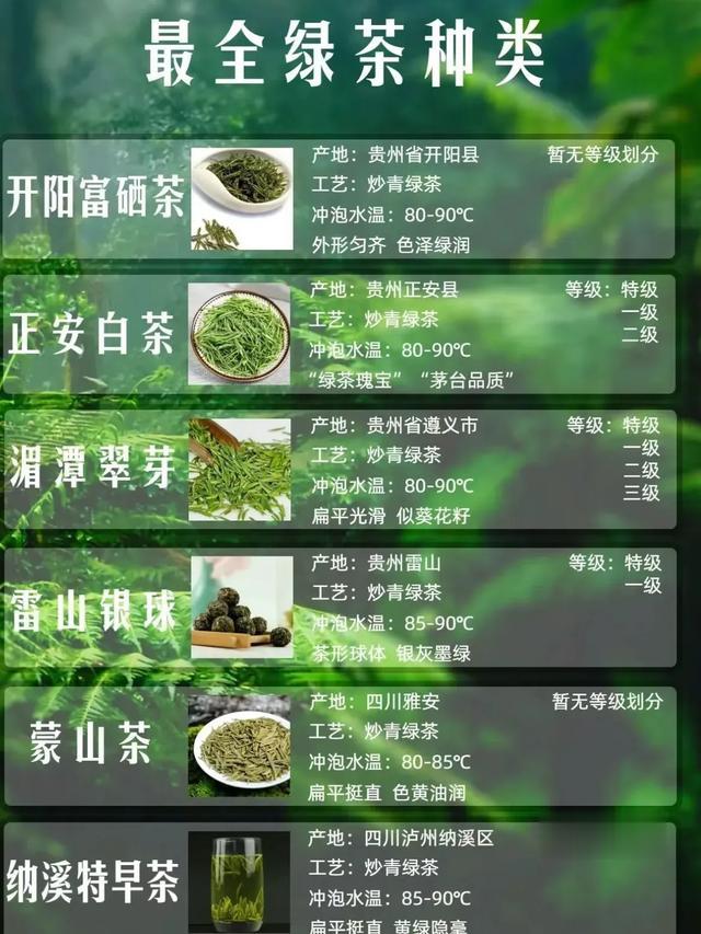 中国最全绿茶排行榜?