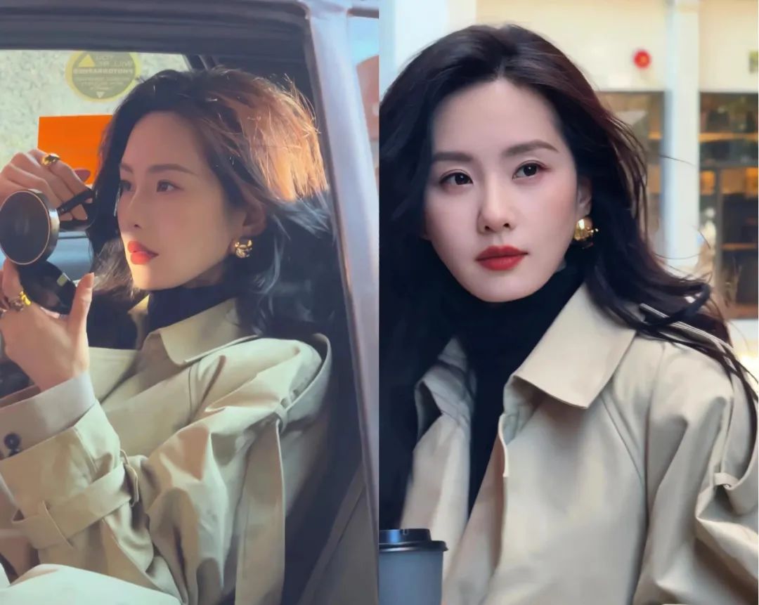 37岁刘诗诗惊喜现身纽约!一袭风衣搭配牛仔裤漫步街头,清纯性感