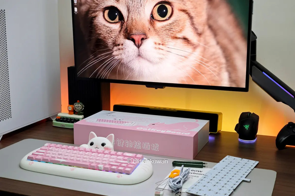 键盘坏了别发愁，可轻松拆卸的X-Bows猫咪键盘，换块PCB满血复活