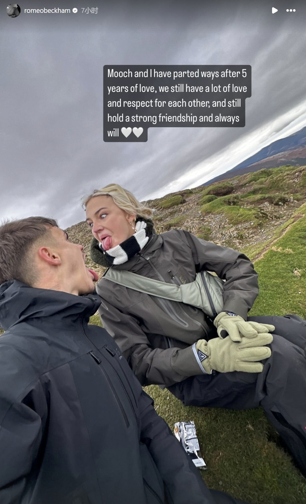 贝克汉姆一家现身巴黎，12岁小七又发福，贝嫂拄双拐却仍拒绝搀扶