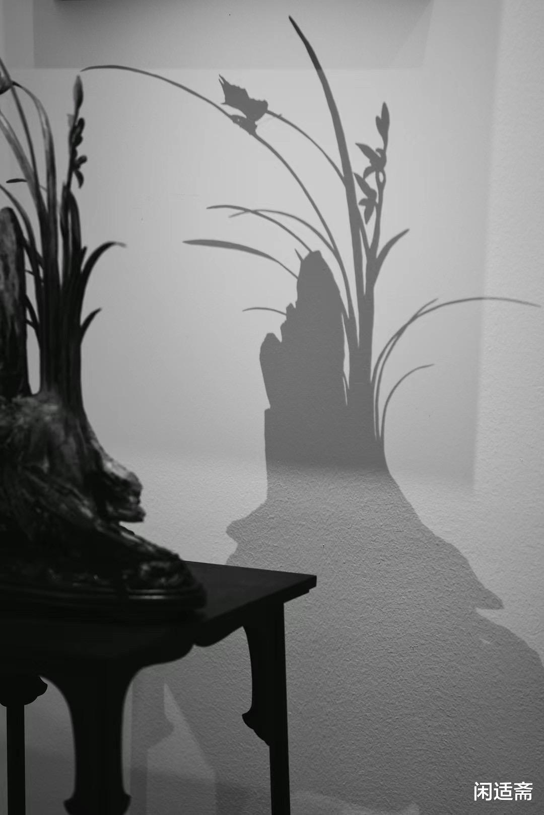 老山檀香，石上有兰香，木雕摆件