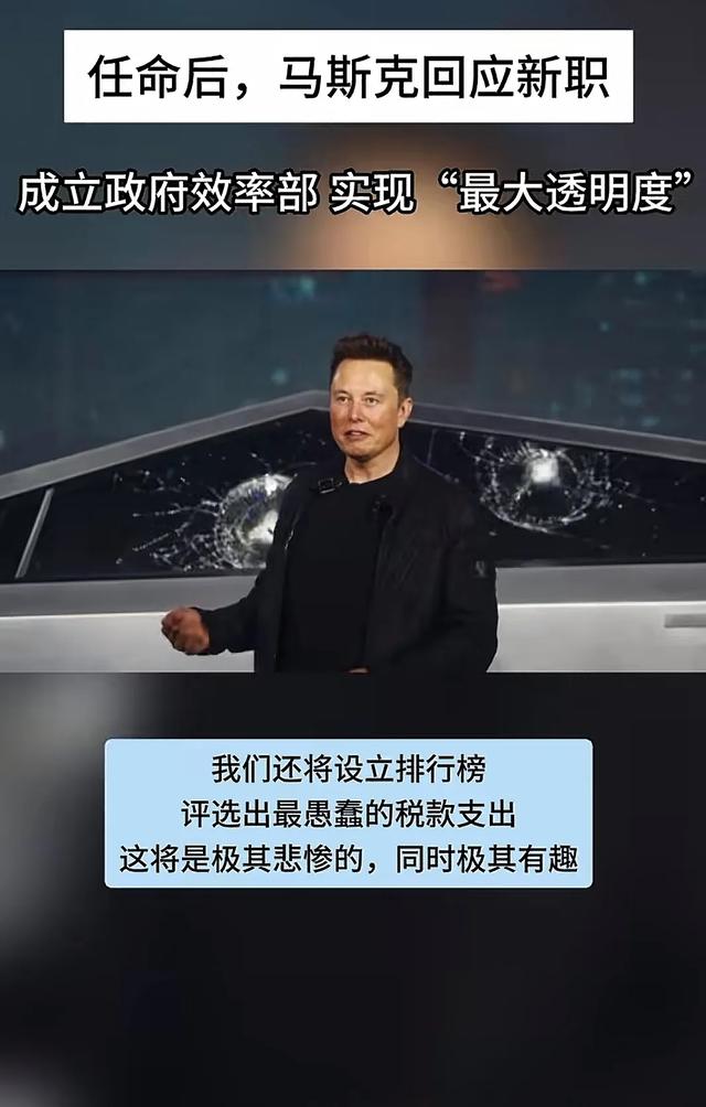 马斯克回应新职,效率委员会能带来什么效果?
