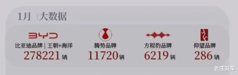 看了比亚迪1月份各车型销量，才明白什么是真正的遥遥领先