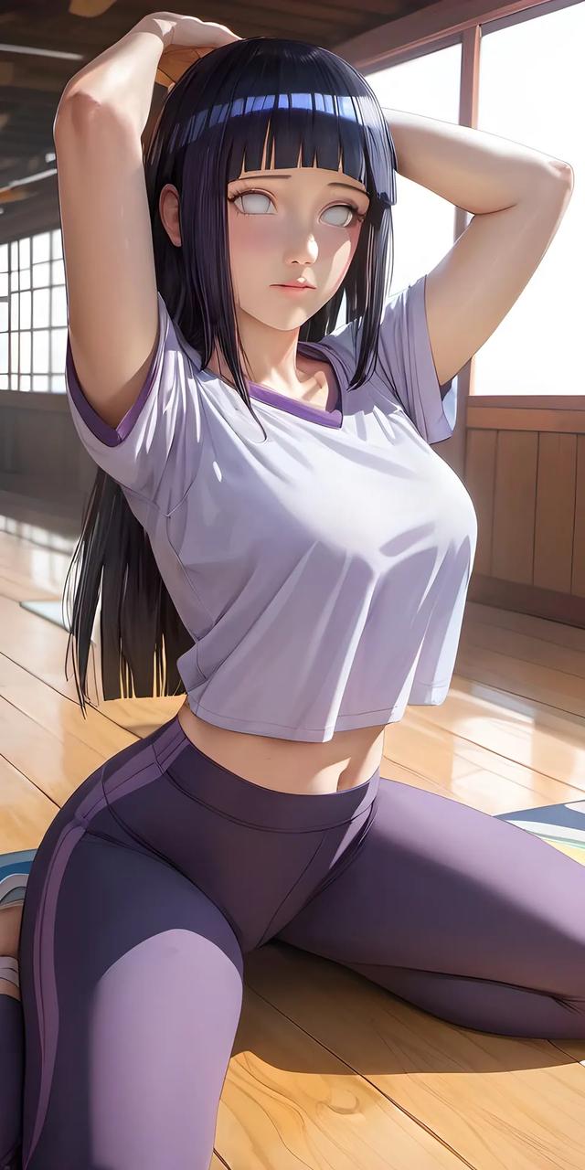 正在练瑜伽的雏田,好身材一览无余