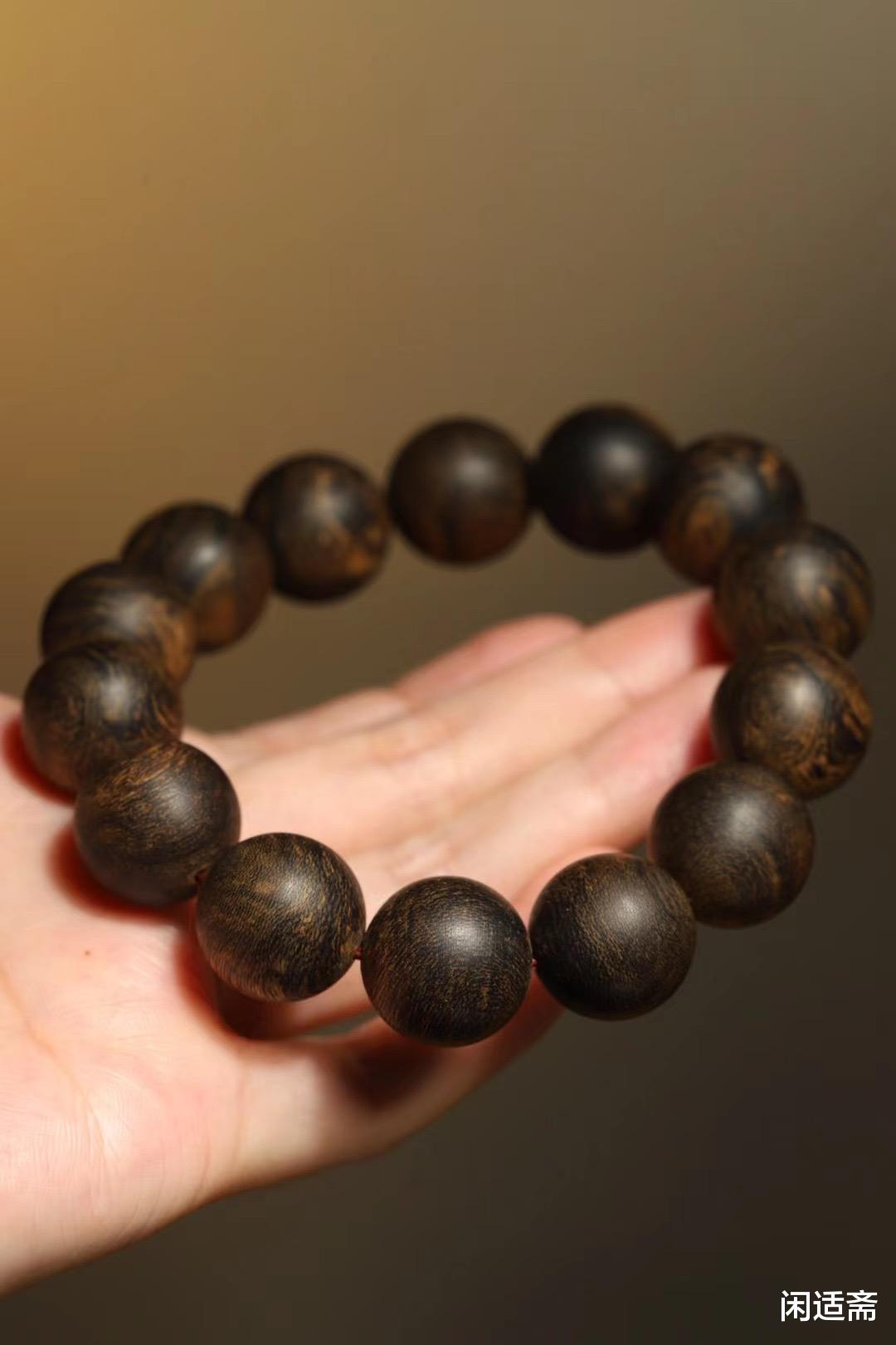弥足珍贵,16mm,文莱沉香,沉水老料手串