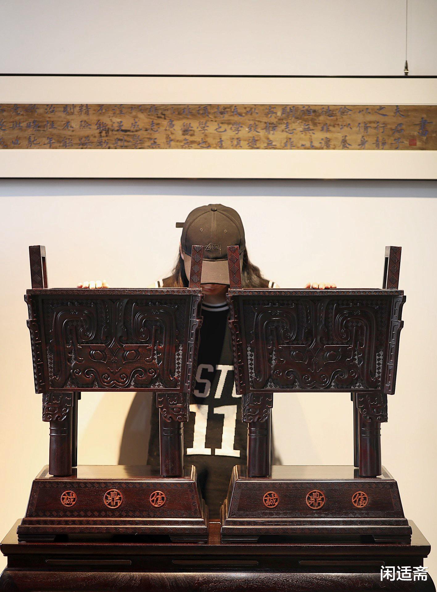 一言九鼎，印度小叶紫檀，诚信鼎