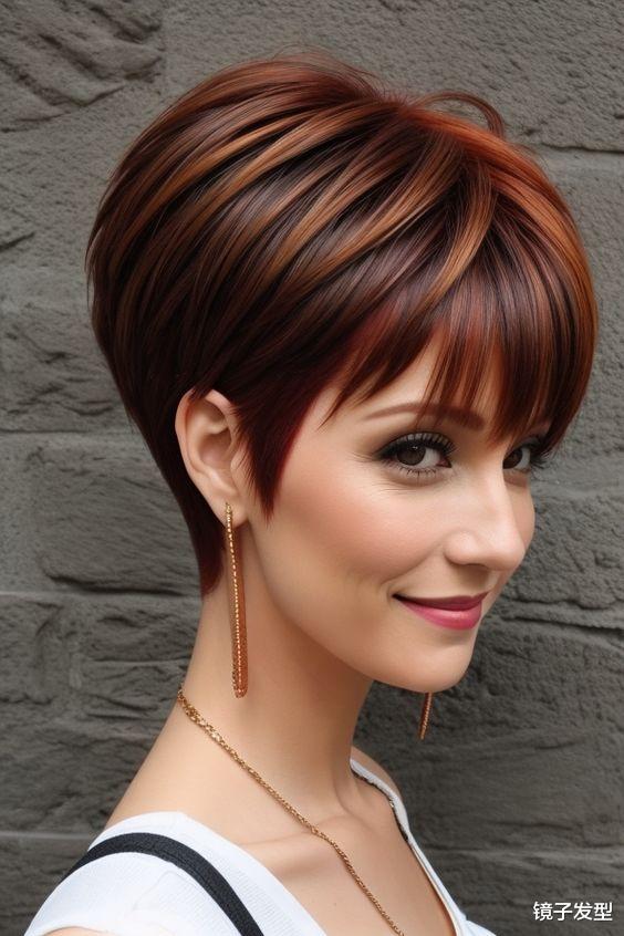 女发不论怎么剪，也要试试彩色层次短发，美得让人心动