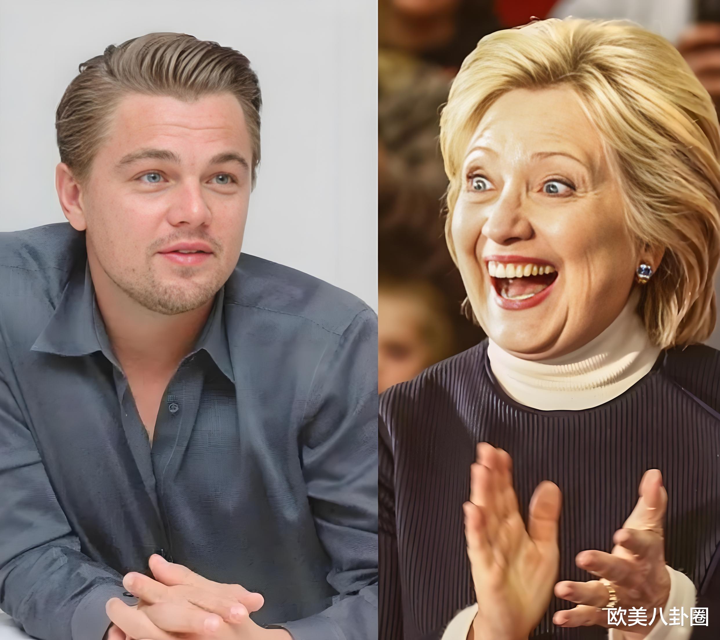 希拉里3天花6百万“催熟”小李子,网友:现实版泰坦尼克号