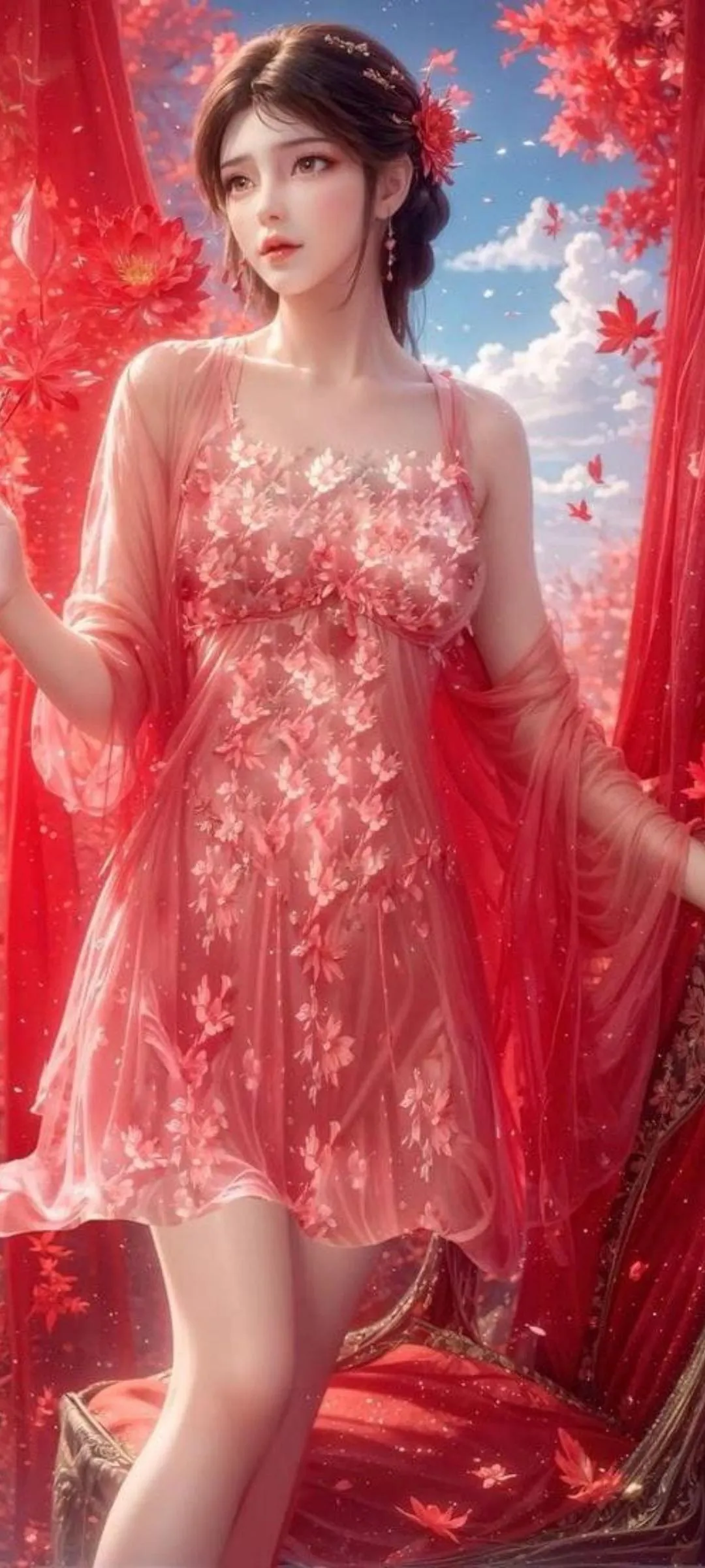 《完美世界》火灵儿：火红枫叶映佳人