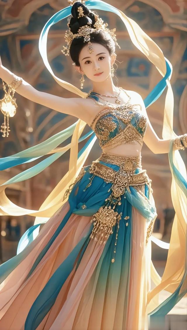 赵丽颖的敦煌造型太美了