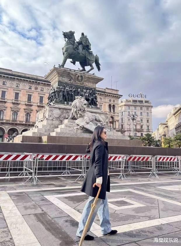 郭晶晶去米兰如精灵少女超A!老公视角下美照太飒:大劈叉太美了