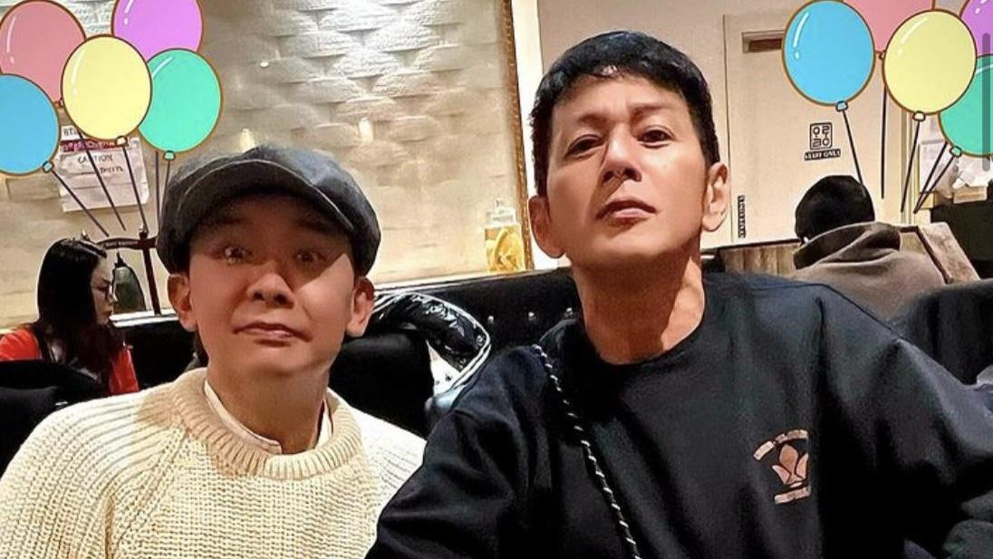 52岁TVB绿叶赴英国旅游，与雷颂德庆生，称对方减肥后有六块腹肌