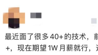 互联网HR透露：最近面了100多个超过40岁的求职者，以前在大厂年薪80w，现在1w月薪都愿意