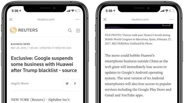 路透社：华为将立即失去 Android 系统升级支持