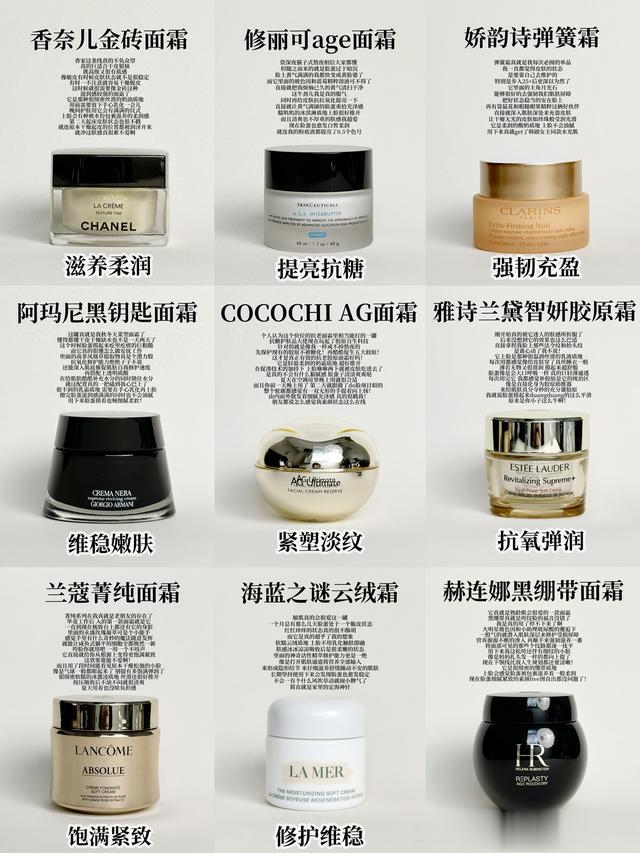 一生挚爱的9款抗老面霜,每一款评分都很高,看看哪款更适合你