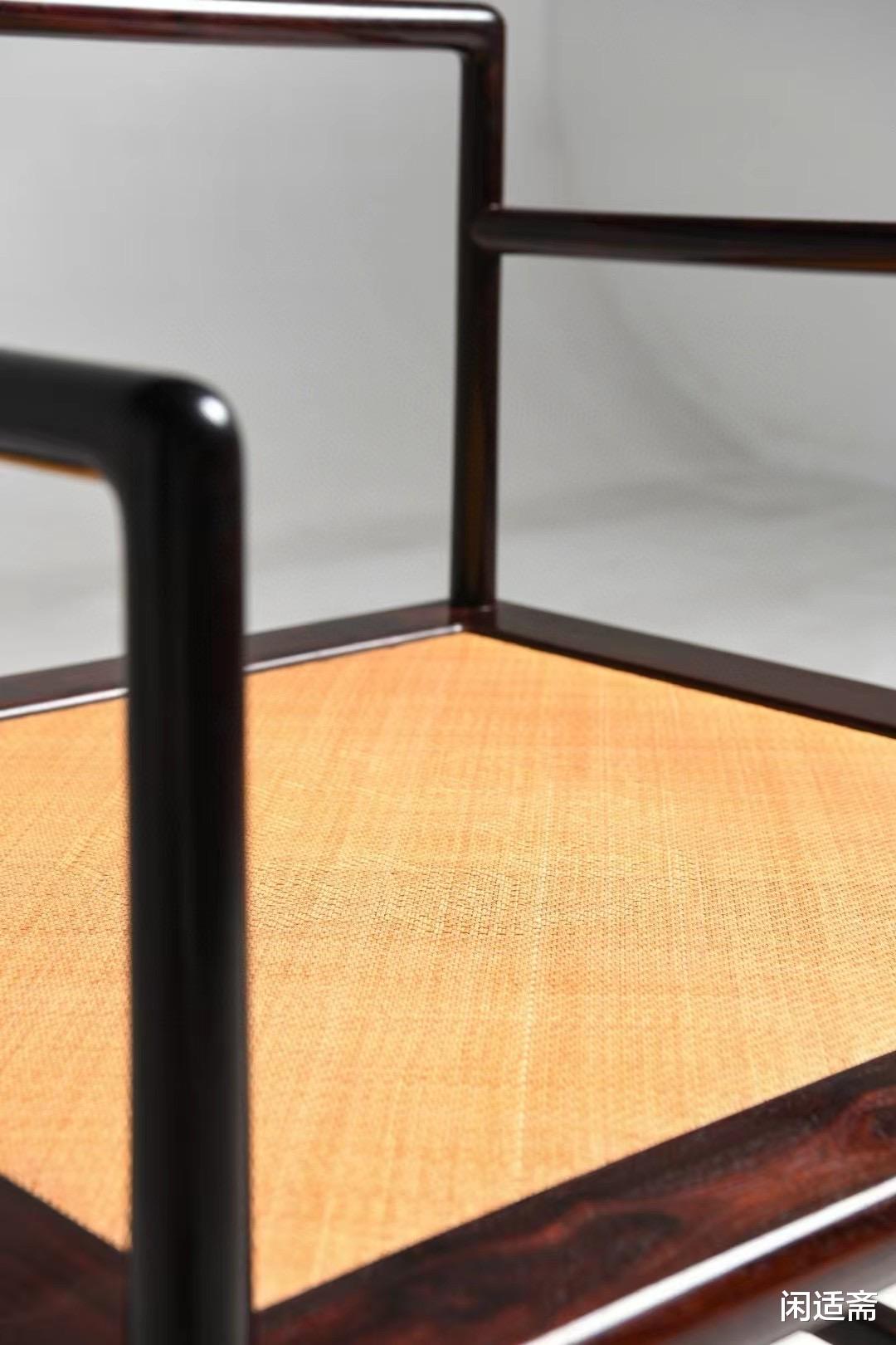 清隽明朗，小叶紫檀，静坐禅椅