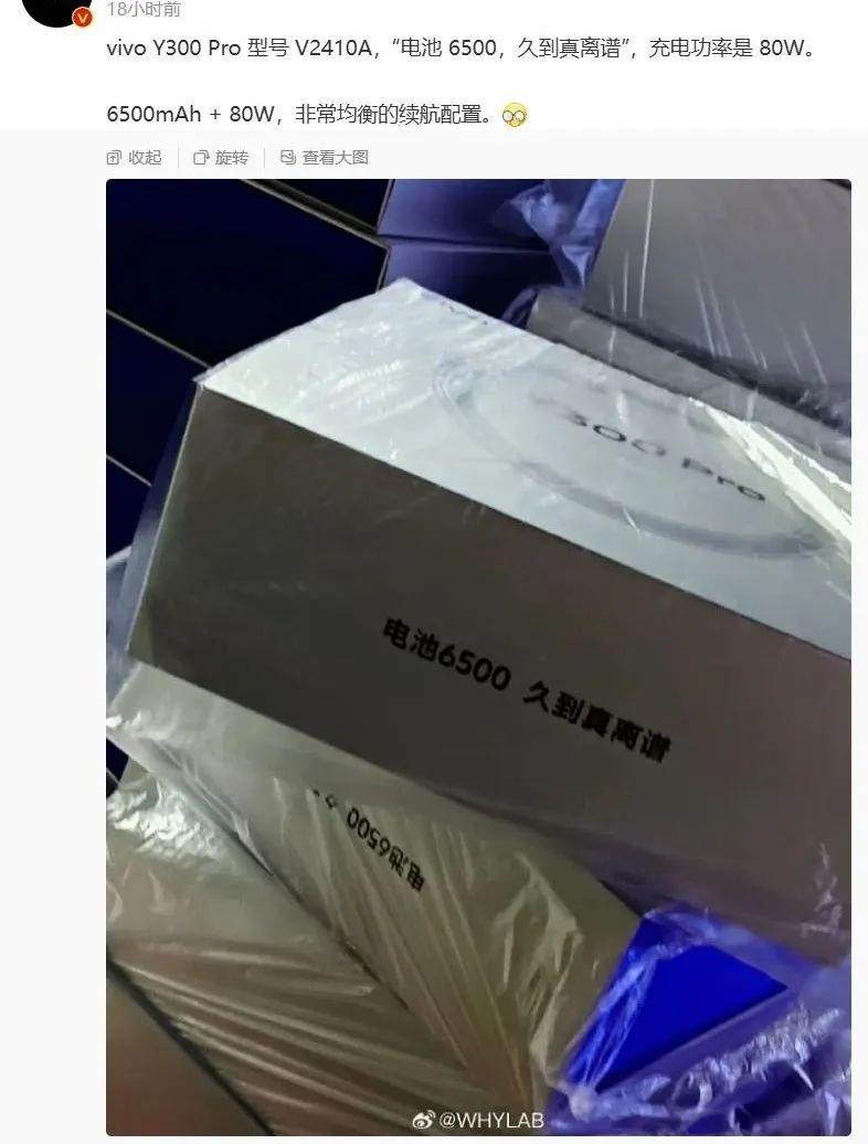 vivo Y300 Pro手机配置,6500mAh电池、80W闪充体验!