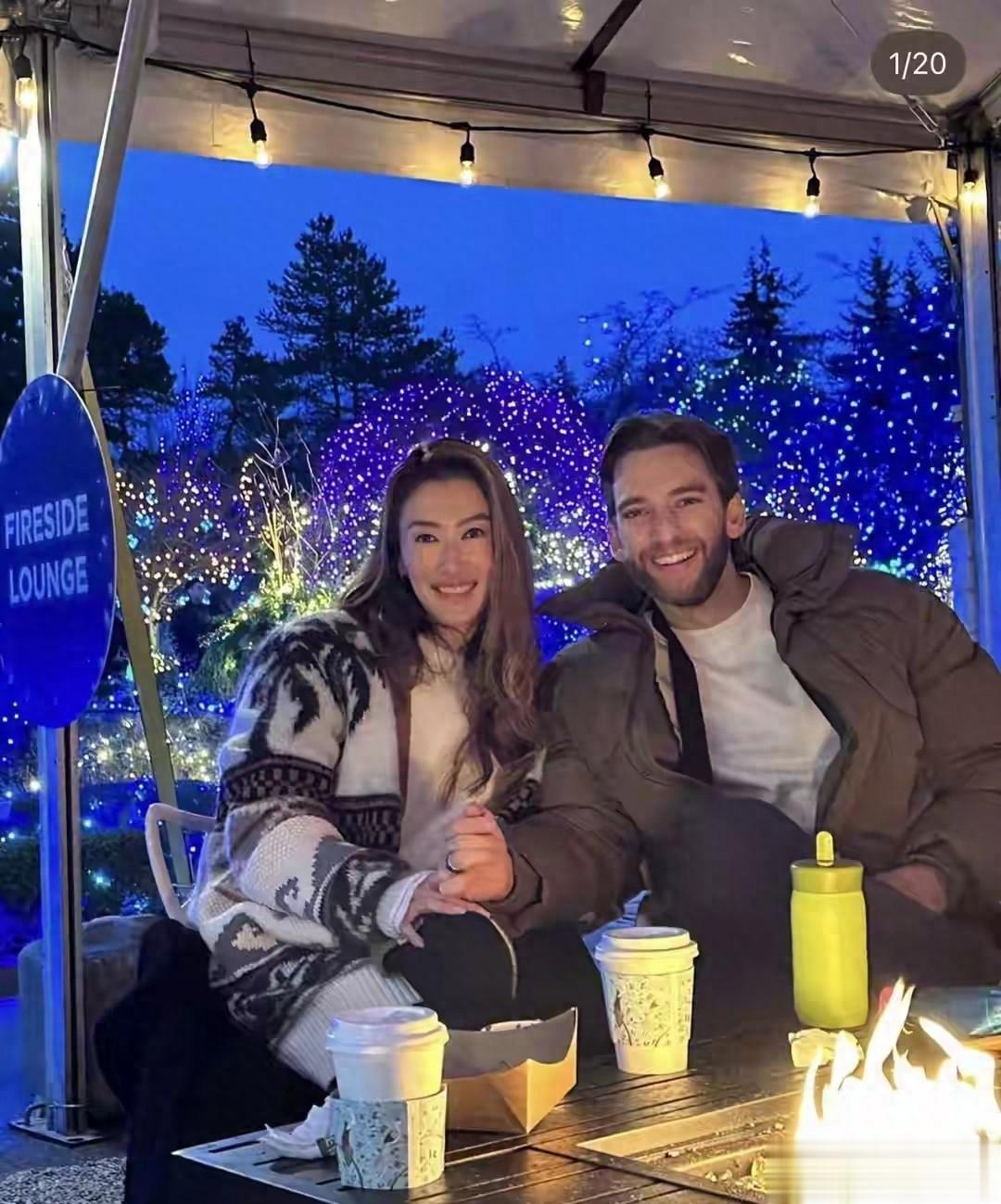 谢婷婷庆两周年纪念，小7岁男友戴戒指拥吻，6岁女儿笑成表情包