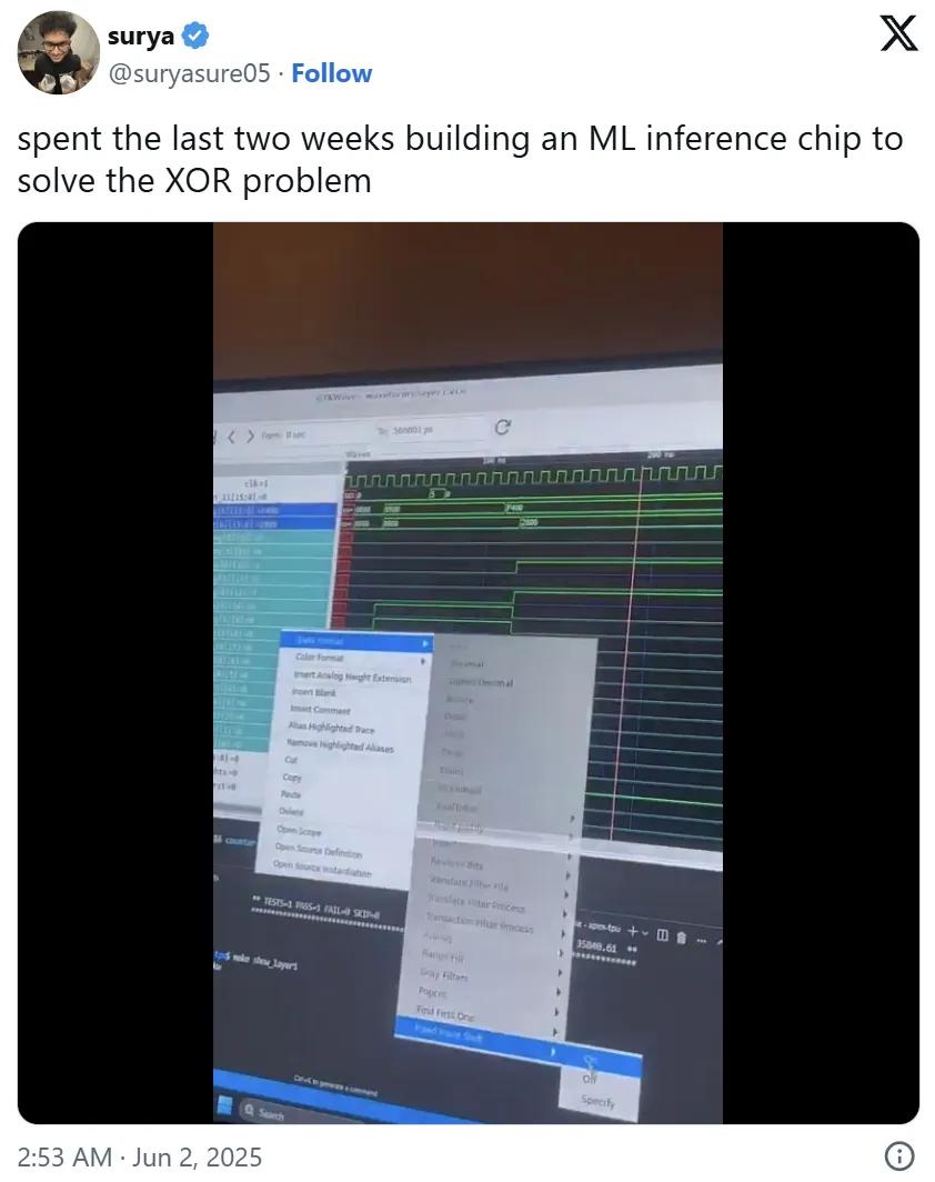 三個月、零基礎手搓一塊TPU，能推理能訓練，還是開源的