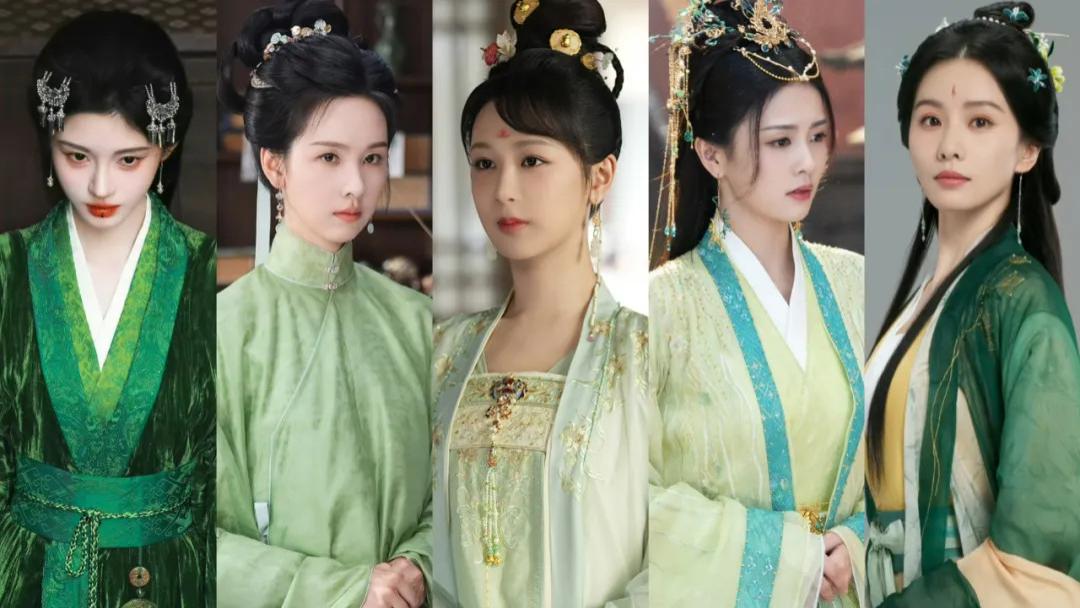 女明星绿色古装造型：白鹿清新，虞书欣灵动，刘亦菲、蒋欣最经典