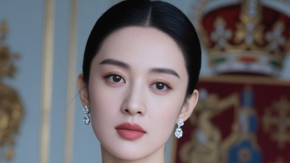 细眉淡妆配套裙，东方美人端庄里藏着惊艳