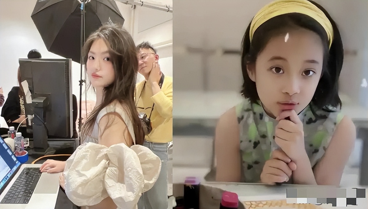 李湘女儿和梅婷女儿同框后,才发现,气质不是用钱就能砸出来的