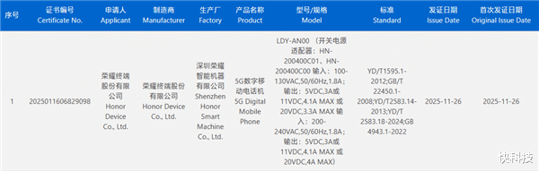 榮耀Magic8 Mini入網：或搭載天璣9500 擺脫性能、續航焦慮